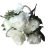 Selyemvirág - Peonia csokor - fehér