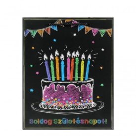 Ajándék tasak Boldog születésnapot fekete - 23x32x12,5cm Ajándék tasak Boldog születésnapot fekete - 23x32x12,5cm