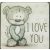 Műanyag tábla - Macis I love you