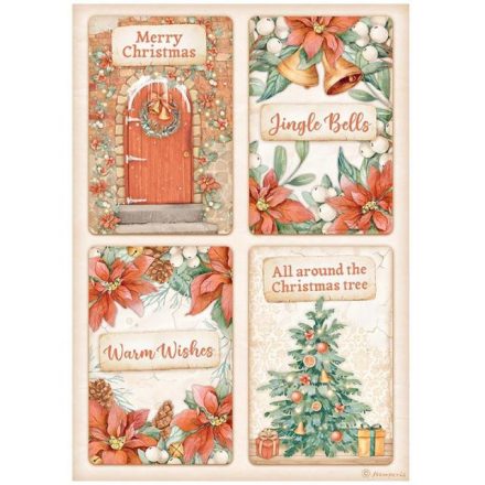Stamperia rizspapír A4 - Christmas Card