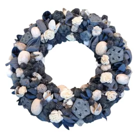 Sötétkék - fehér terméskoszorú