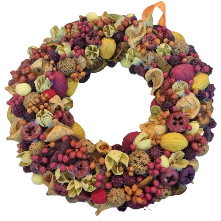Sárga, narancs, piros terméskoszorú