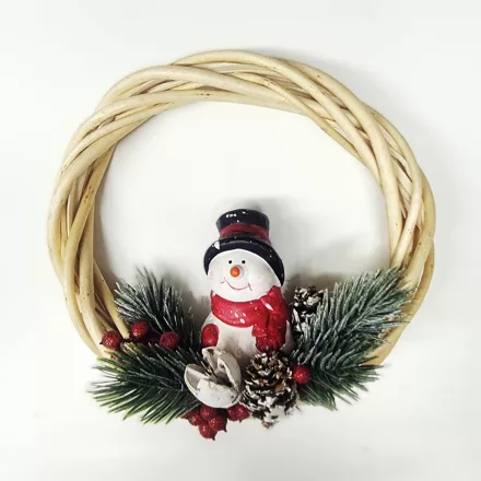 Hóemberes fonott koszorú 15cm