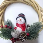 Hóemberes fonott koszorú 15cm