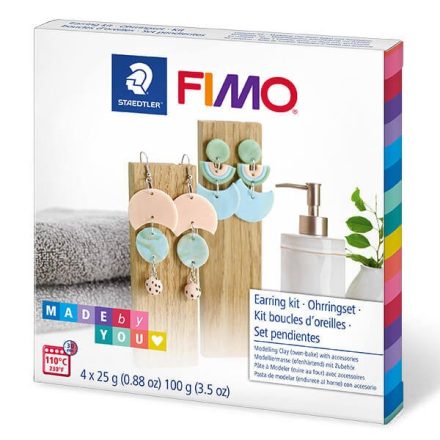 FIMO soft DIY süthető gyurma készlet, 4x25 g - Pasztel fülbevaló