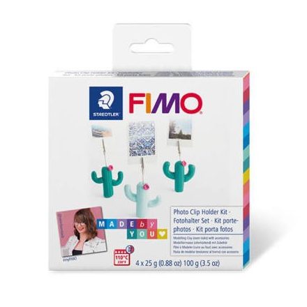 FIMO Soft DIY süthető gyurma készlet, 4x25 g - Fényképtartó kaktusz