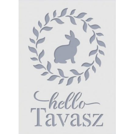 Stencil - Hello tavasz -15x20cm