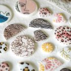 Transzfer papír süthető gyurmához - Arcok és fűfélék