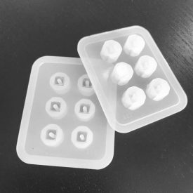 Professzionális szilikon forma - Kristály kocka gyöngy Professzionális szilikon forma - Kristály kocka gyöngy