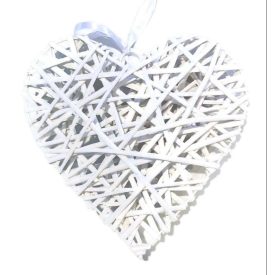 Vesszőszív - fehér Vesszőszív - fehér