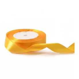 Szatén szalag széles - napsárga 20mm