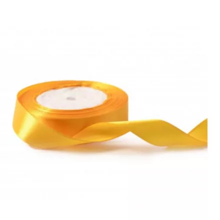Szatén szalag széles - napsárga 20mm