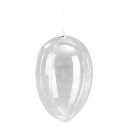 Akril forma átlátszó - tojás - 12cm