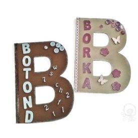 Ajtótábla, függő dísz gyerekeknek - alap betű - ÖTLET