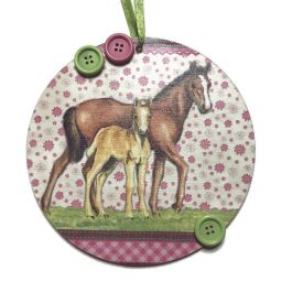 Lovacskás ajtódísz