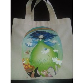 Textil táska - festett meselány Textil táska - festett meselány