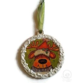 Karácsonyi rénszarvasos függő dísz - ÖTLET