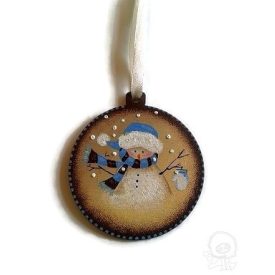 Karácsonyi hóemberes függő dísz - ÖTLET