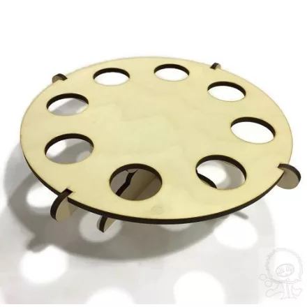 Fa kerek tojástartó