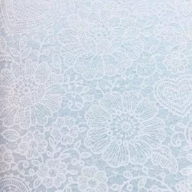 Csipkemintás puha filc anyag  világoskék 40x30cm
