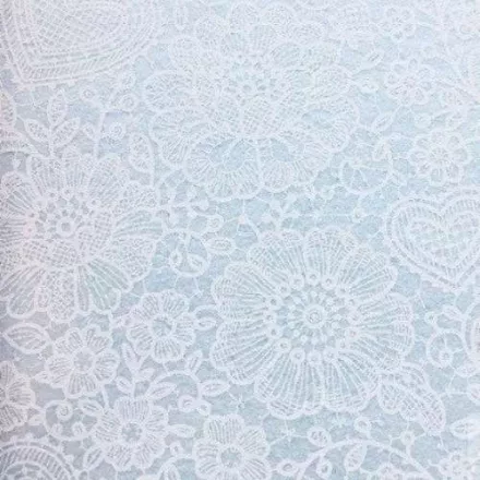 Csipkemintás puha filc anyag  világoskék 40x30cm
