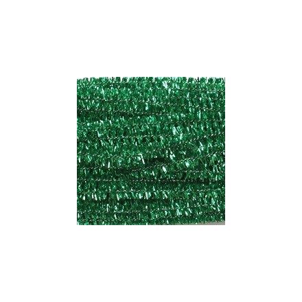 Zsenília drót - csillámos zöld