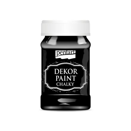 Pentart Dekor Paint Chalky - Ébenfekete - 100ml