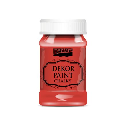 Pentart Dekor Paint Chalky - Piros - 100ml