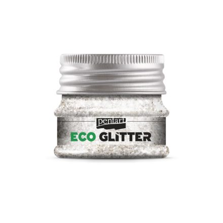 Pentart ECO glitter - ezüst finom