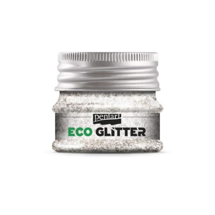 Pentart ECO glitter - ezüst durva