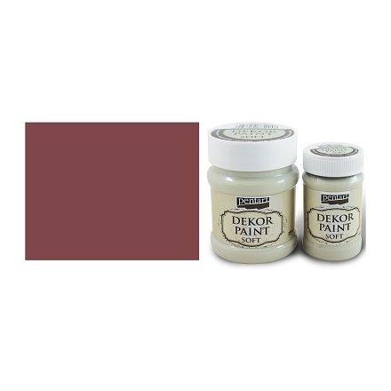 Pentart Dekor Paint Soft - Burgundi vörös -  230ml