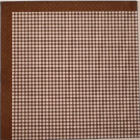 Szalvéta - Barna Fehér Kockás