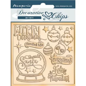 Stamperia chipboard - Karácsonyi képek