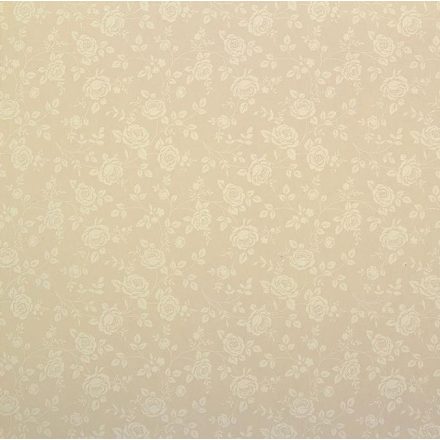 Dekorgumi rózsás - krém-fehér - 60x40cm