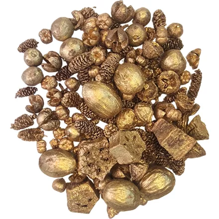 Arany színű dekoratív termés csomag