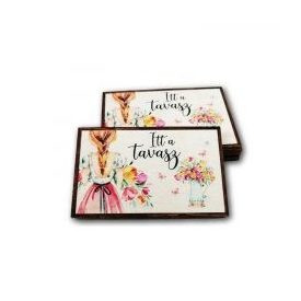 Fa tábla - Itt a tavasz virágos Fa tábla - Itt a tavasz virágos