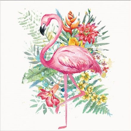 Állatos szalvéta - Tropical flamingo