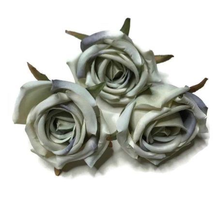 Művirág - kinyílott rózsa -  halványzöld - 3db