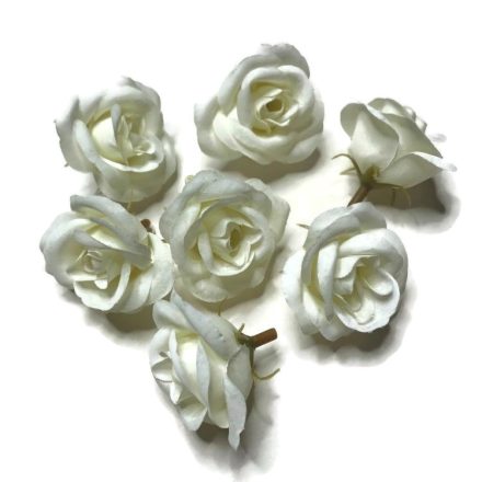 Művirág - kicsi fehér rózsafej - 7 fej