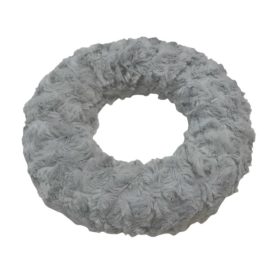 Szőrmés adventi  koszorú - szürke - 20cm Szőrmés adventi  koszorú - szürke - 20cm