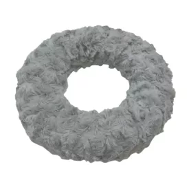 Szőrmés adventi  koszorú - szürke - 20cm