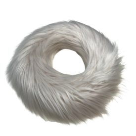 Hosszú szőrmés koszorú - rózsaszín - 20cm Hosszú szőrmés koszorú - rózsaszín - 20cm