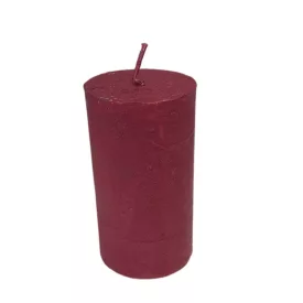 Rusztikus adventi gyertya - metál bordó - 4db