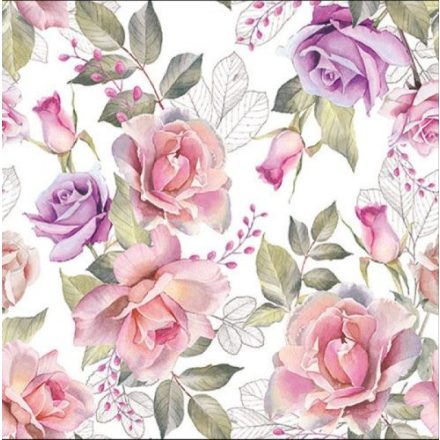 Virágos szalvéta - Rózsás szalvéta