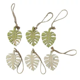 Zöld fa Monstera levelek - 6db