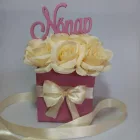 Selyemvirág box - Nőnapi rózsás