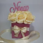 Selyemvirág box - Nőnapi rózsás