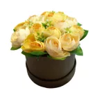 Selyemvirág box - Sárga virágokkal
